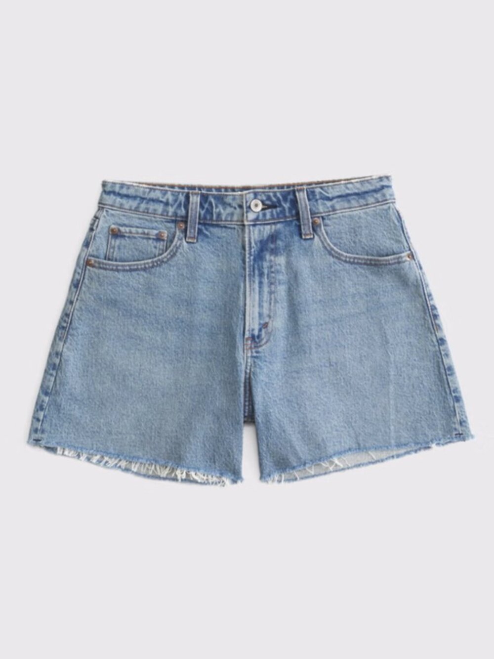 Abercrombie & Fitch Curve Love High Rise Dad Short in Medium Wash Sz 27 / 4